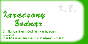 karacsony bodnar business card