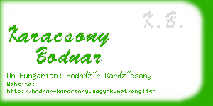 karacsony bodnar business card
